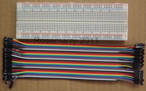 Mb102 breadboard &amp; 40pcs dupont cable,2.54mm 1p-1p female to female for arduino for sale