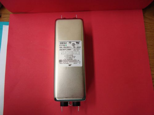 Te connectivity / corcom  20eq1  rfi power line filter, 20a, 380ua for sale