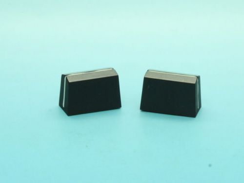 10 x Black Slide Potentiometer Mixer Knob 23mmLx10mmW for 4mm Shaft