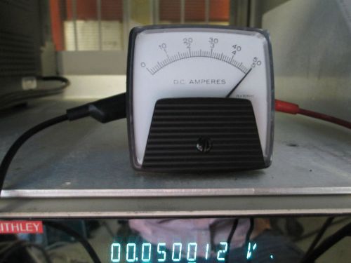 2.5&#034; DC Amp panel meter 0-50 &amp; 0-5 manf by YEW Shenandoah GA FS = 50 mVDC Tested