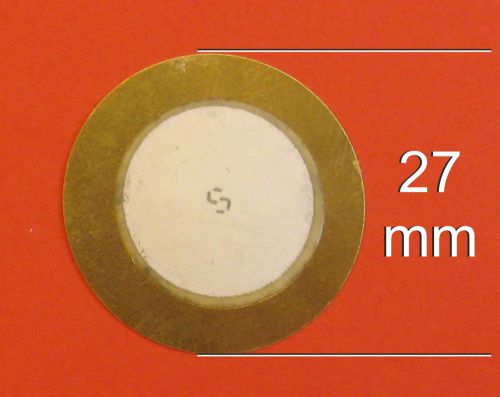 6x piezo disc (piezoelectric transducer) 27mm diameter