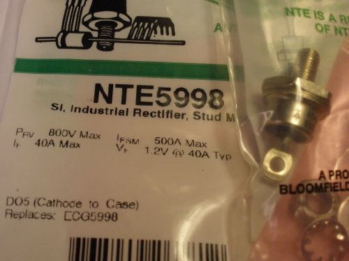 ( 1 PC. ) NTE 5998  DIODES 40 AMPS AT 800 VOLTS, 1/4&#034; STUD MOUNT, NEW