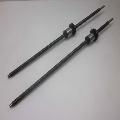 Lot of 2 Linear Ball Screws 31&#034; Length Rod with BSA Rolled Bearing Actuators