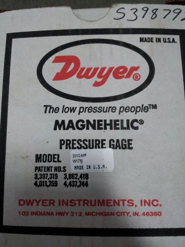 DWYER MAGNEHELIC DIFFERENTIAL PRESSURE GAGE 2010-MP