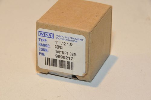 Wika 0-30psi 1/8&#034; npt 1.5&#034; miniature pressure gauge p/n 111.12  new! for sale