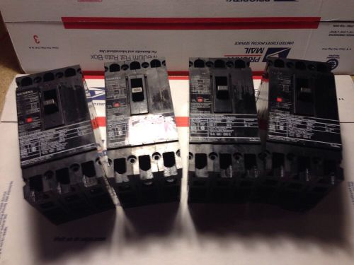 Lot Of 4 SIEMENS HED43B030 CIRCUIT BREAKERS 3 POLE 480VAC 30A