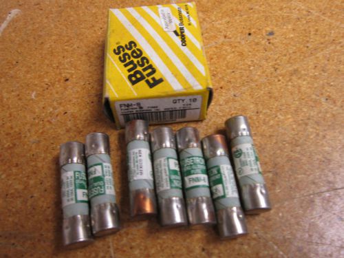 Buss FNM-8 FUSE 8A 250V TIME DELAY (Lot of 7)