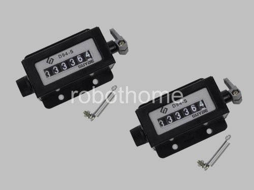2pcs d94-s black casing 6 digits mechanical pull stroke counter new for sale