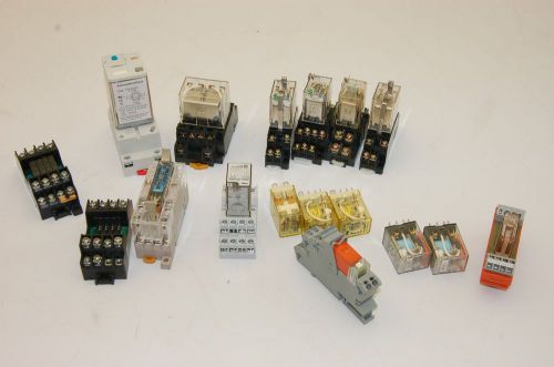 Automation direct, idec, omron &amp; sim 24v relays - lot of 19 for sale