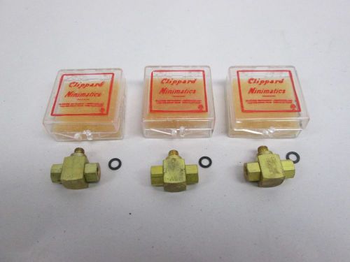 Lot 3 new clippard msv-1 minimatics shuttle valve #10-32 outlet/inlet d304356 for sale