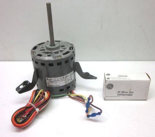 New ge 5kcp39rgr299s 3/4hp 1075rpm ac blower motor +run capacitor therm prot for sale