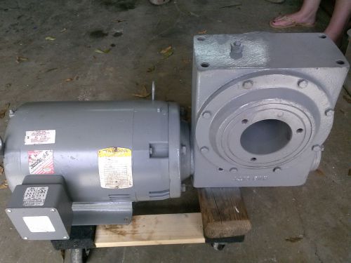 Baldor 7.5 hp ac motor with a hub city gearbox 60-1 gear drive for sale