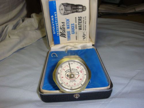 Waters 651g-2 torque watch gauge .5 to 20.0 in oz- range,nice cond &amp; orig case for sale