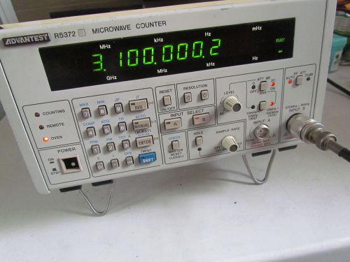 ADVANTEST R5372 MICROWAVE COUNTER 0.01Hz to 18Ghz WITH OPTION 01