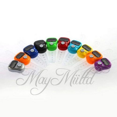 5 digit digital lcd electronic golf finger hand ring tally counter random colors for sale