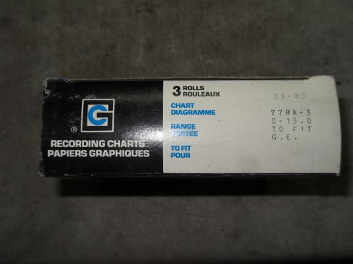 (x5-23) 1 nib box of 3 graphic controls 778a-3 recording charts for ge for sale