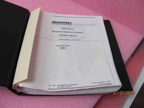 ADVANTEST R3465 Series: Modulation Spectrum Analyzer - Operation Manual copy