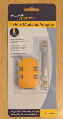 FLUKE NETWORKS IN-LINE MODULAR ADAPTER, 8-WIRE, P/N 10230100, NEW