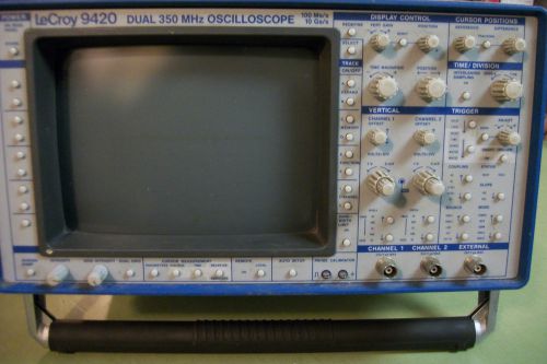 LECROY ... 9420 DUAL 350 MHz OSCILLOSCOPE ...PARTS ONLY ... HAS ELECTRICAL SHORT