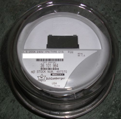 ITRON - WATTHOUR METER (KWH) C1S - CENTRON - 240 VOLTS, FM2S, 200 AMPS, 4 LUGS