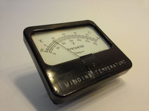 Simpson Model 29 Vintage 0 - 300 DFG F - PYROMETER temperature thermocouple