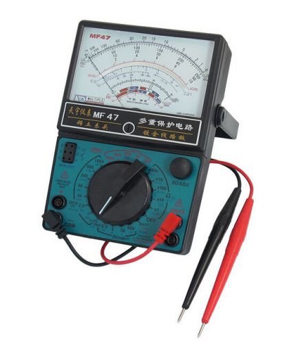 1ohm-10kohm resistance ac dc amp current volt ammeter analog multimeter black for sale