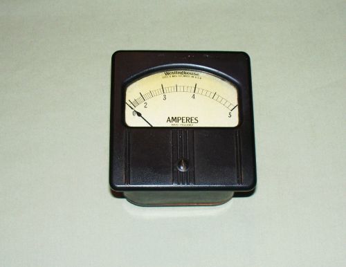Vintage Westinghouse 0-5 AMP Panel Ammeter  USA