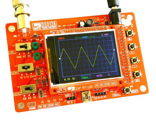 Digital Oscilloscope 0-200KHz 1 Msps Analog Bandwidth 1Msps + 2.4  LCD TFT