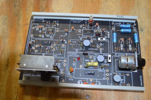 Lab Volt FM Radio Board Stereo Decoder Transmitter IF Amplifier Ratio Detector
