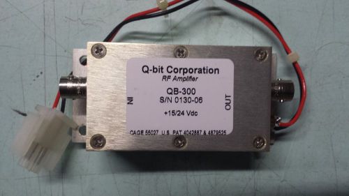 Q-bit rf amplifier model qb-300 1-300 mhz 15-24v bnc for sale
