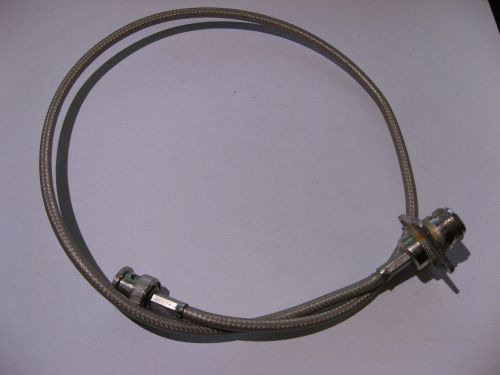 Qty 1 Coaxial Patch Cable N-Female Flanged to BNC Male 24&#034; approx. USED