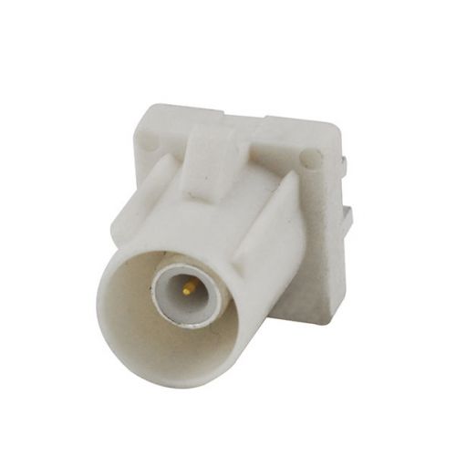 Fakra &#034;b&#034; plug end launch pcb mount straight connector white radio with phantom for sale