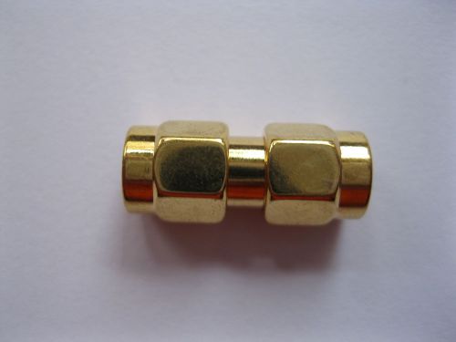 10 Pcs SMA RF Double Male Coaxial Connector Gold Plated