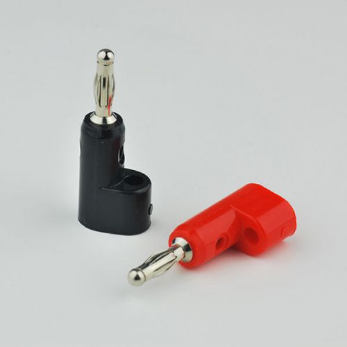 40pcs insulated shroud stackable 4mm banana plugs connectors male jack red black for sale