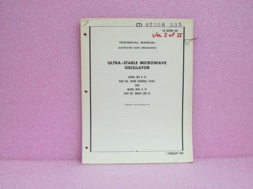 Lfe manual 814-x-21, 814a-x-21 ultra-stable microwave oscillator ipb manual for sale