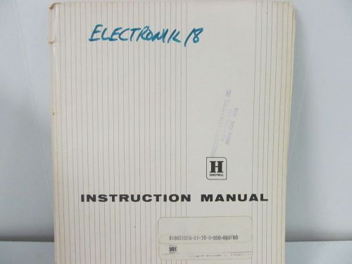 Honeywell Electronik 18 Circular Scale Indicator Instruction Manual w/schematics