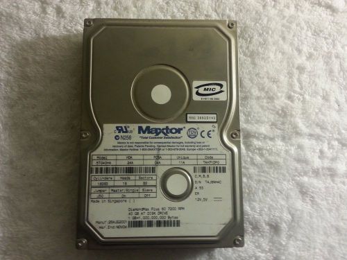 Maxtor 40GB 5T040H4 24HDA, 16383 Cylinders, 16 Head, 63 Sector, 3.5&#034; Hard Drive
