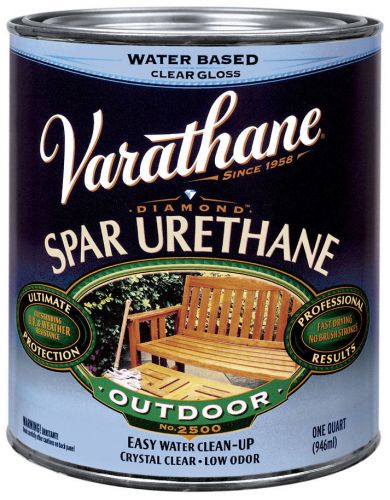 Varathane 250041 1 Quart Gloss Water Based Outdoor Diamond Wood Finish