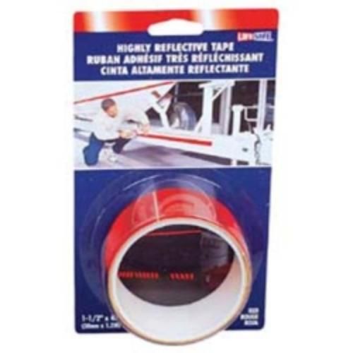 Reflective safety tape, red, 1-1/2&#034; x 4&#039; roll, highly reflective (re804) for sale