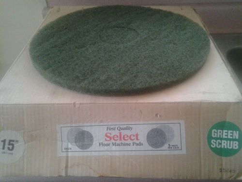 First quality select floor machine pad 15&#034; green