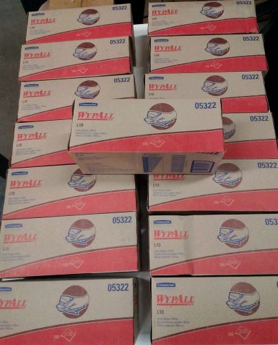 (15)  kimberly clark wypall l10  utility  wipes 05322 125 ct 10.25&#034; x 12&#034; for sale