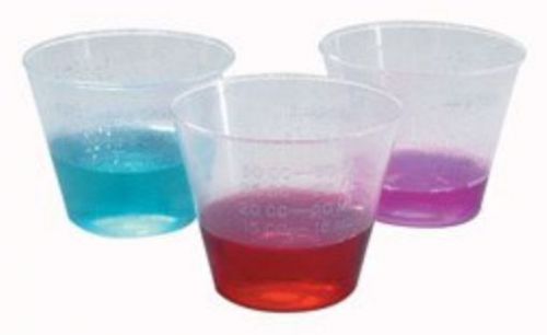 Medline Plastic Medicine Graduated Cups  1 Ounce (Pack of 100)