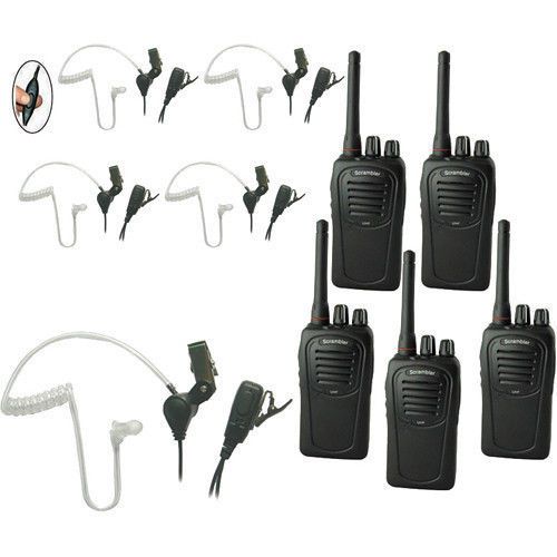 Sc-1000 radio eartec 5-user two-way radio system w/ sst headsets sstsc5000lp for sale