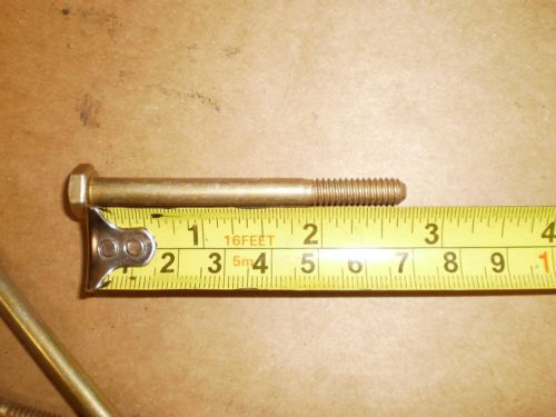 1/4-20 2-3/4 grade 8 hex bolt / cap screw qty 50 unc yellow zinc le for sale