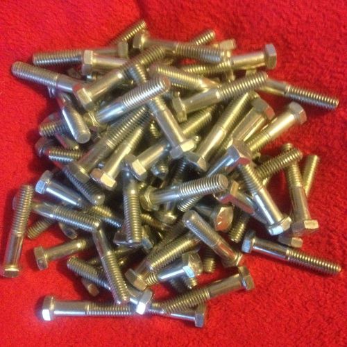 (lot of 100) hex head cap screws (bolts) 3/8&#034;-16 x 2&#034; uss grade 5 zinc for sale