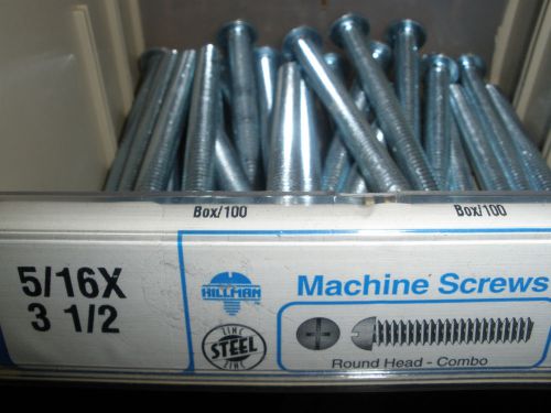 5/16-18 x 3-1/2&#034; 3&#034; 2-1/2&#034; 2&#034; mixed lot round head slotted phillips (76) pcs. for sale