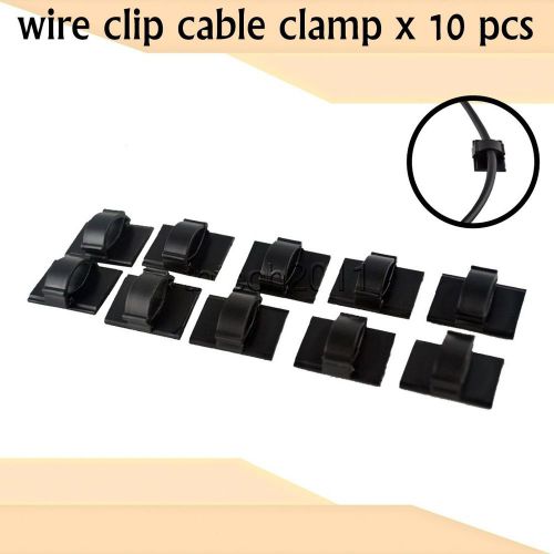 10Pcs  S- adhesive Rectangle Wire Tie Cable Mount Clamp Clip Exclusive Design