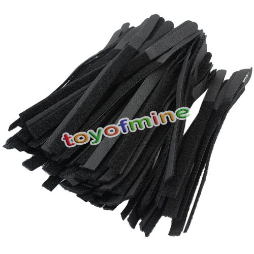 100/150 pcs nylon velcro cable ties tidy straps network cabling organiser for sale