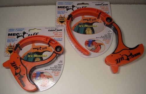 Set of 2 polymer mega cuffs cable/cuffs clamps reusable &amp; adjustable brand-new for sale