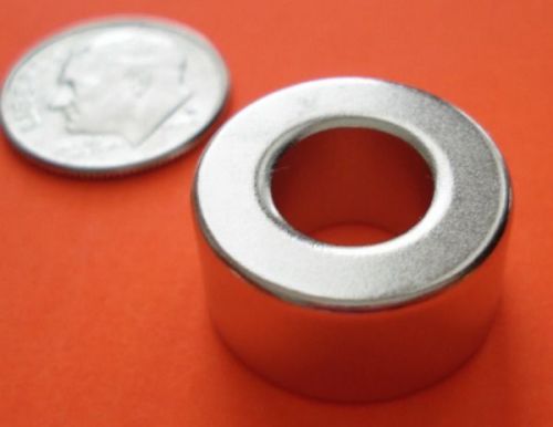 Neodymium ring magnet 3/4&#034;od x 3/8&#034; id x 3/8&#034; thick   (quantity of 9) for sale